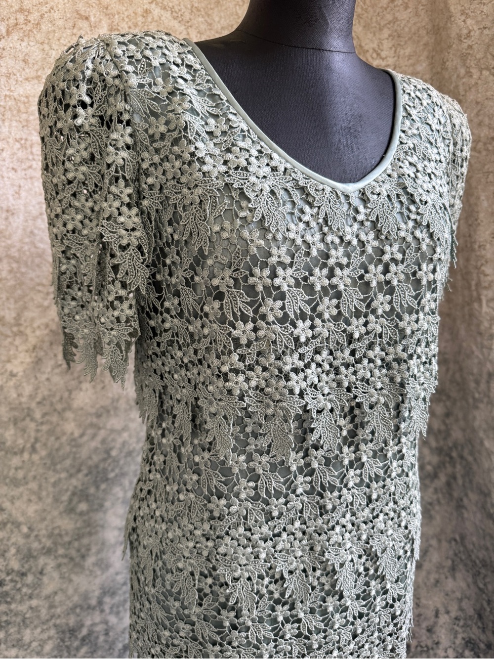 Vintage Cattiva New York Lace Waterfall Dress - 6 - Picture 2 of 8